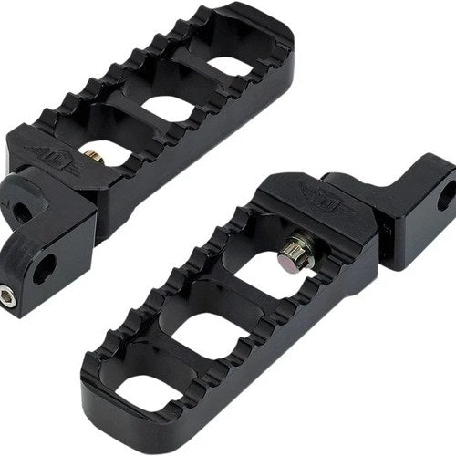 Joker Machine Narrow Adjustable Serrated Billet Footpegs Black #08-61-3B