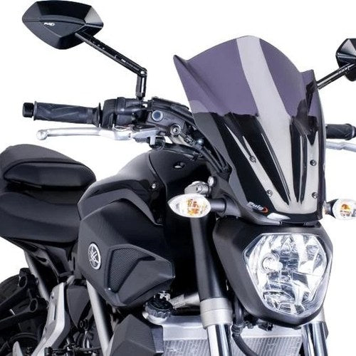Puig Touring Windscreen Dark Smoke fits Yamaha FZ-07 2015-2016