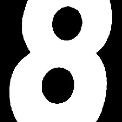 Dirt Digits Super X Numbers 6" White #8 3-Pack