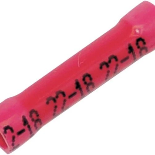 Namz Non-Heat Sealable Wiring Butt Splices for 18-22 Gauge Wire Pink 25-Pack