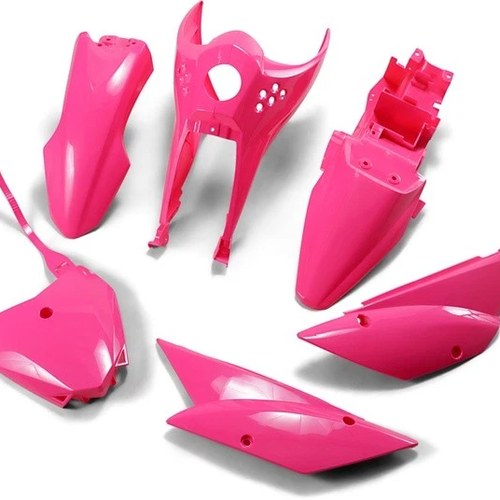 UFO Complete Plastics Kit Pink KA37003P for Kawasaki KLX110 2010-2019
