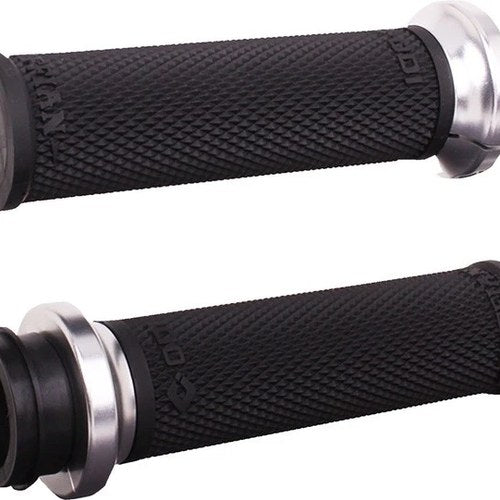 Odi Ruffian Grips Black/Silver #V30HTWB-S Harley Davidson