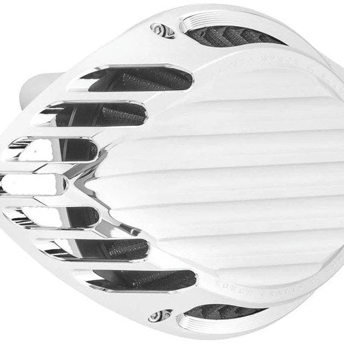 Rough Crafts Finned Air Cleaner Chrome #RC-600-007 Harley Davidson Sportster