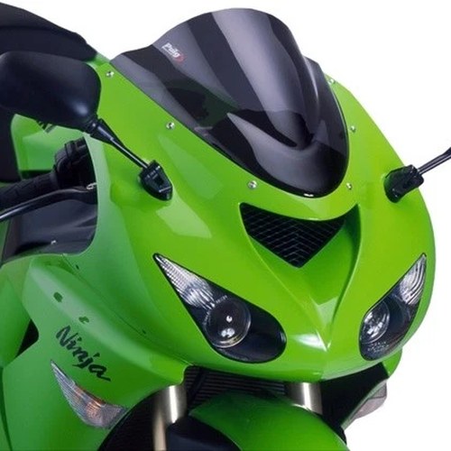 Puig 3mm Racing Windscreen Dark Smoke #4053F for Kawasaki