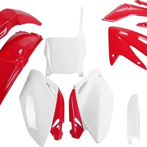 UFO Complete Plastics Kit Red/White for Honda CRF250R 4-Stroke 2004-2005