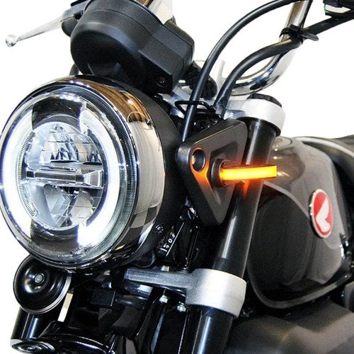 New Rage Cycles LED Front Turn Signals Amber for Honda Monkey 2019-2024