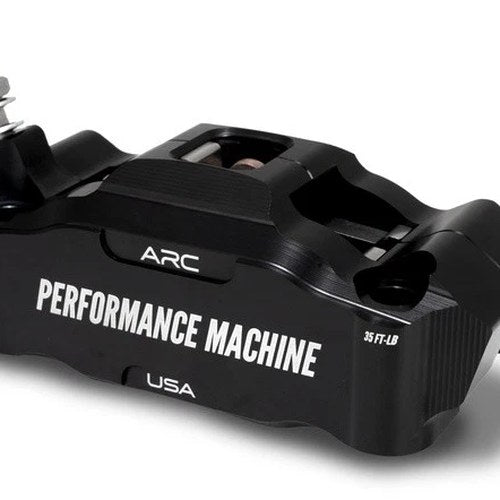 Performance Machine Radial Race Series 4-Piston Brake Caliper Front Left Black