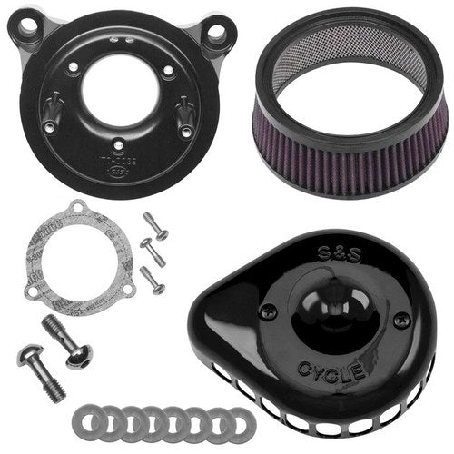 S&S Stealth Mini Teardrop Air Cleaner Kit Gloss Black #170-0438 Harley Davidson