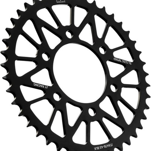 JT Aluminum Rear Sprocket 43T Black #JTA478.43BLK for Kawasaki ER-6n 2009