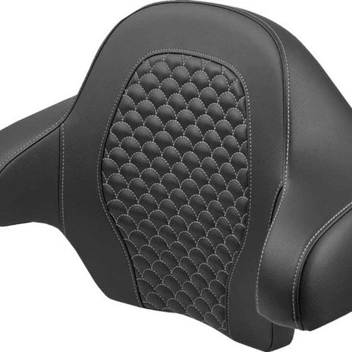 Saddlemen DS King TourPak Backrest Pad Silver Stitch #814-07-15505