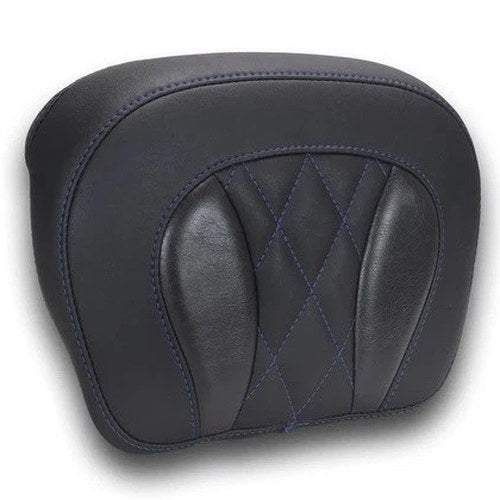 Mustang Deluxe Chopped Tour-Pak Backrest Pad Diamond Sky Blue Stitch #88440SB