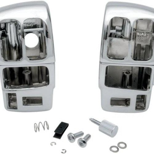 Drag Specialties Radiused Switch Housing Kit with Radio & Cruise Chrome #141734