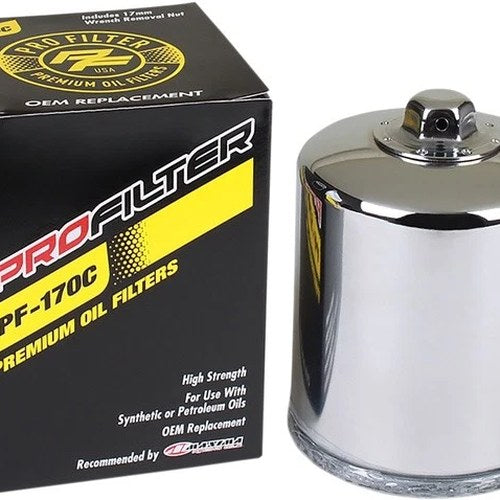 Pro Filter Premium Oil Filter Chrome #PF-170C Harley Davidson