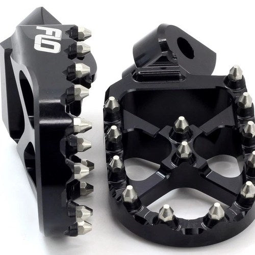 Flo Motorsports Pro Series Footpegs Black #FPEG-801BLK Cobra CX65/CM50/50P3