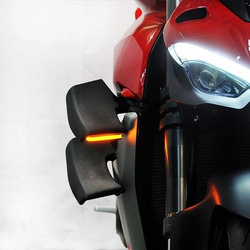 New Rage Cycles LED Front Turn Signals Amber #SF-FB Ducati Streetfighter V4 2020
