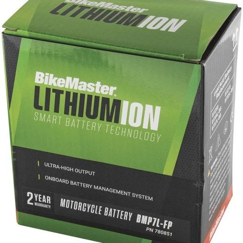 BikeMaster Lithium 2.0 Battery BMP7L-FP #BMP7L-FP LCD for Scooter