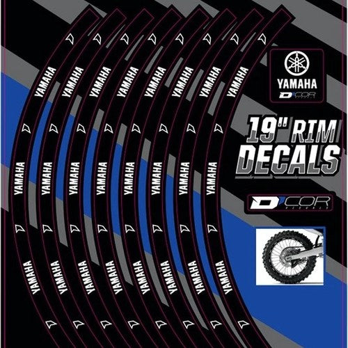 Dcor Branded Rim Decal Set Yamaha 19" Rear #40-80-207 for Yamaha