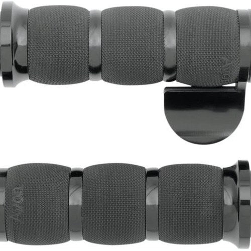 Avon Air Cushioned Grips w/ Throttle Boss Black #AIR-90-ANO-BOSS Harley Davidson