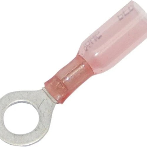 Namz Heat Shrinkable Ring Terminals for 18-22 Gauge Wire 1/4" Pink 25-Pack