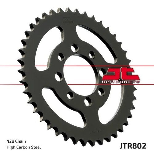 JT Steel Rear Sprocket 428 39T Black #JTR802.39 for Suzuki/Kawasaki/BMW