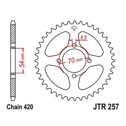 JT Steel Rear Sprocket 420 36T #JTR257.36 fits Honda C70 Passport 1980-1983