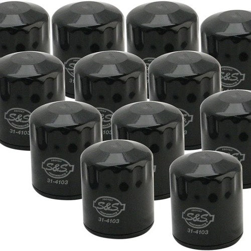S&S Low-Restriction Oil Filter Black 12-Pack #310-0241 Harley Davidson