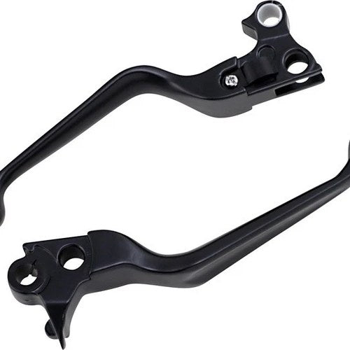 DS Wide Blade Lever Set Matte Black Harley Davidson 141540