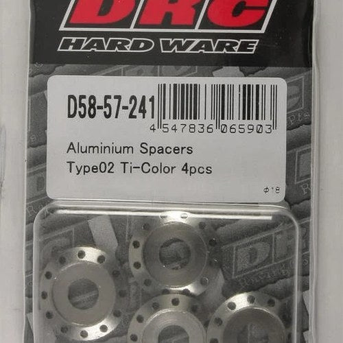 Drc Hard Ware Type 2 Aluminum Spacer M6 x 12mm Titanium 4-Pack