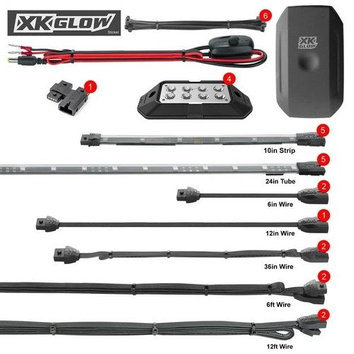 XK Glow LED Underglow Standard Lighting Kit #XK-SLING-STA Polaris Slingshot