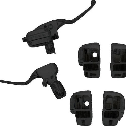 HardDrive '08-16 Style Handlebar Control Kit w/ Cruise Black Cable Clutch 53603