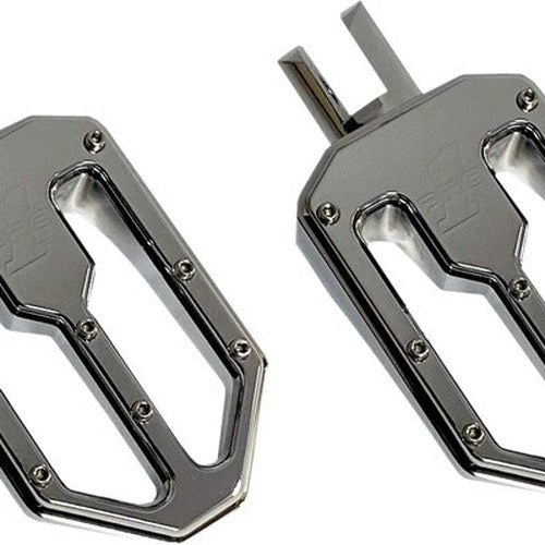 Pro-One Moto V2 Pro Peg Female Mount Driver Footpegs Chrome Harley M8 Softail