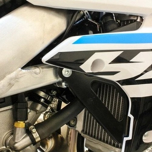 Works Connection Radiator Braces Black #18-B124 fits Yamaha YZ85 2022-2025