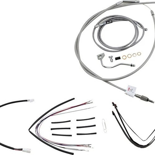Burly Handlebar Cable/Line Kit for 14" Hangers w/ABS Stainless #B30-1158
