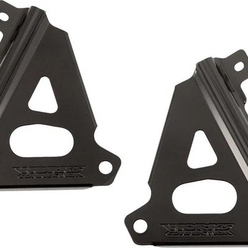 Works Connection Radiator Brace Kit Black #18-B301 for Kawasaki