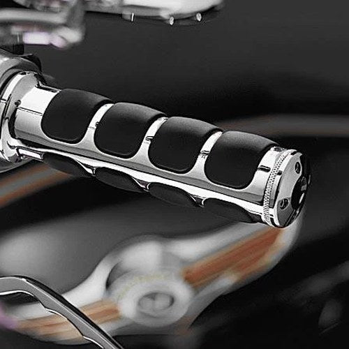 Kuryakyn Iso Grips with Accent Rings Chrome #6180 for Honda Goldwing