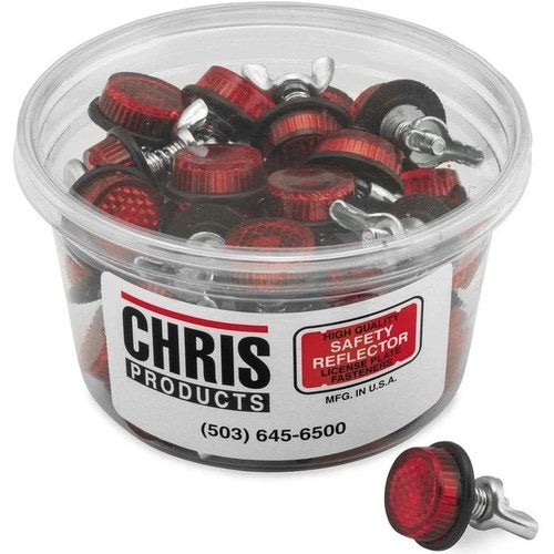 Chris Products License Plate Reflectors Red 40-Pack