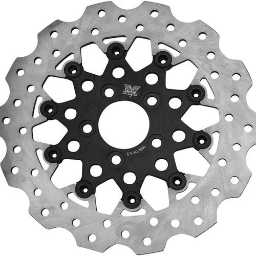 Twin Power Scalloped Floating Rotor 11.8" Black #1399XTB Harley Davidson