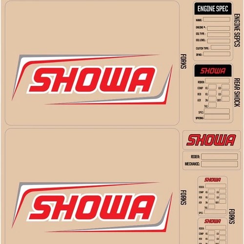 Dcor Suspension Decal Kit Showa Red