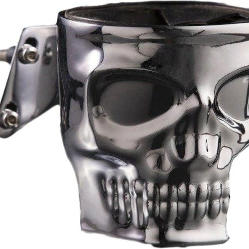 Kruzer Kaddy Skull Perch Mount Cup Holder Chrome