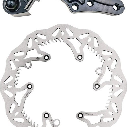 GBrakes Solid Wave Brake Rotor Kit 280mm Front Silver #GBDOS224