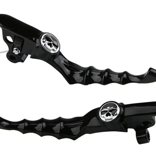 Kuryakyn Zombie Lever Set Gloss Black #10186-2 Harley Davidson
