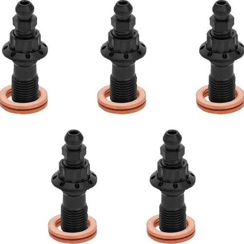 Arlen Ness Titanium Banjo Bleeder Bolts M10x1.0 Front Black 5-Pack #300-867