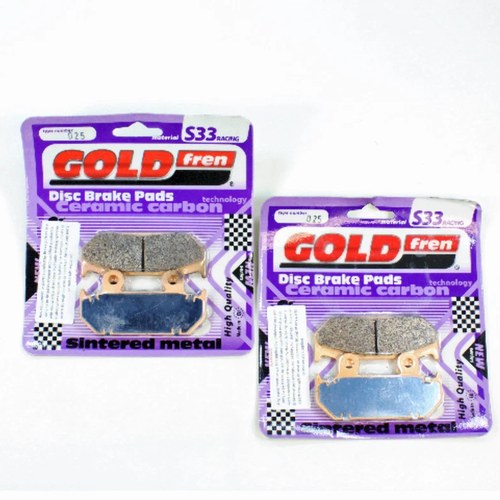 Brake Pad Set for 91-94 Honda CBR600F Frt 2 Pr GoldFren S33-025 Ebc FA121 FA203