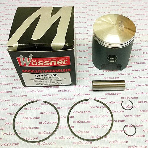 Piston Kit 71-89 TS125 57.50 Forged Wossner 8146D150