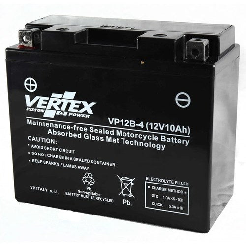 Vertex VP12B-4 Battery replaces CT12B-4, CT12B-BS