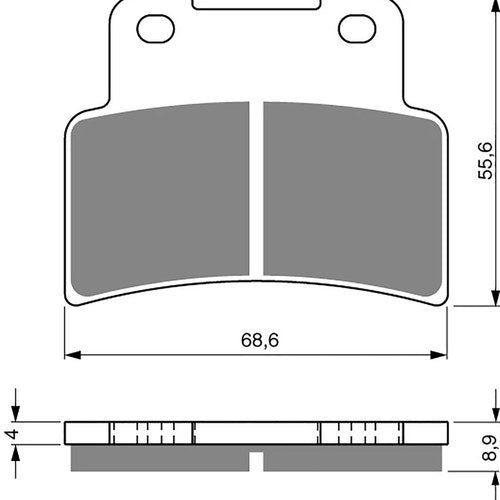 Brake Disc Pads Front R/H Goldfren for 2009 Aprilia RS 125