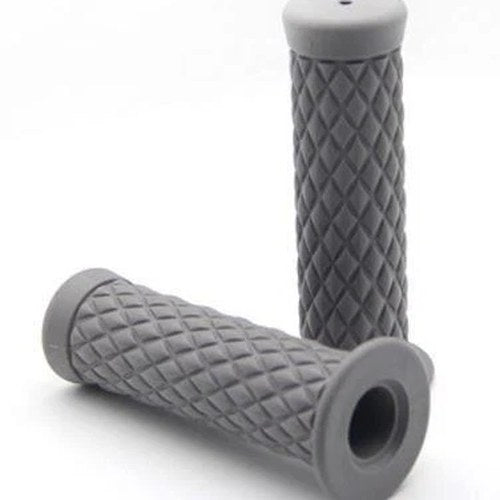 Grip Set Classic Retro Grey, Honda Suzuki Kawasaki Triumph Royal Bobber