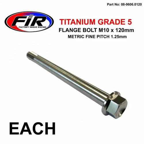 Titanium GR5 Bolt M10 x 120mm Each, Metric Fine 1.25mm / Grade 5