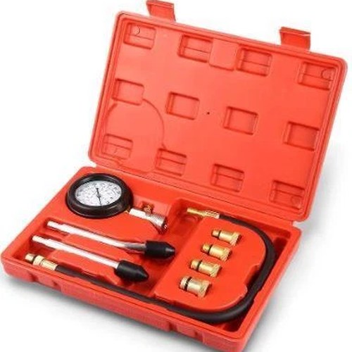 Petrol Engine Compression Test Kit, 10 12 14 & 18mm Plugs / 0-300psi 0-20bar