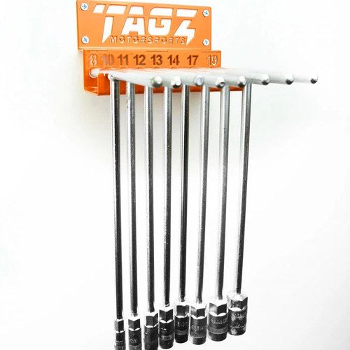 Tagz Organiser T-BAR Rack Orange, Fits UP TO 8 T-BARS